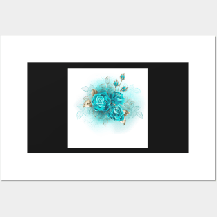 Three Turquoise Roses Posters and Art